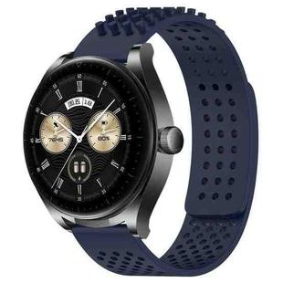 For Huawei Watch Buds 22mm Holes Breathable 3D Dots Silicone Watch Band(Midnight Blue)