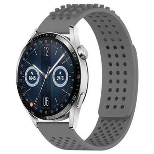 For Huawei Watch GT3 46mm 22mm Holes Breathable 3D Dots Silicone Watch Band(Grey)