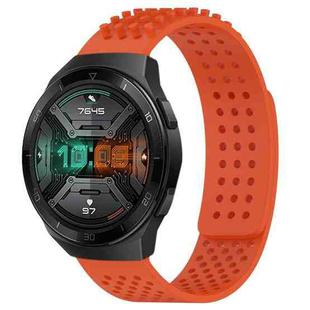 For Huawei Watch GT 2E 22mm Holes Breathable 3D Dots Silicone Watch Band(Orange)