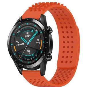 For Huawei GT2 46mm 22mm Holes Breathable 3D Dots Silicone Watch Band(Orange)