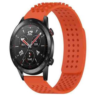 For Honor Watch GS 3i 22mm Holes Breathable 3D Dots Silicone Watch Band(Orange)