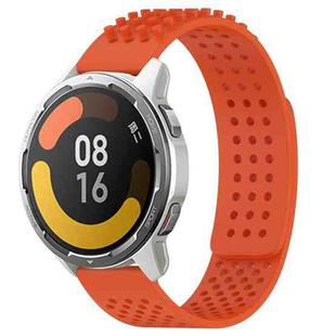 For Xiaomi MI Watch Color 2 22mm Holes Breathable 3D Dots Silicone Watch Band(Orange)