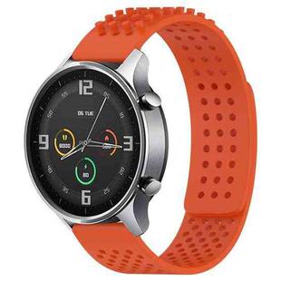 For Xiaomi MI Watch Color 22mm Holes Breathable 3D Dots Silicone Watch Band(Orange)