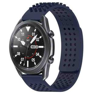 For Samsung Galaxy Watch3 45mm 22mm Holes Breathable 3D Dots Silicone Watch Band(Midnight Blue)