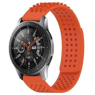 For Samsung Galaxy Watch 46mm 22mm Holes Breathable 3D Dots Silicone Watch Band(Orange)