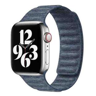 For Apple Watch SE 2022 44mm Denim Magnetic Watch Band(Blue)