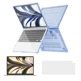 For MacBook Air 13.6 A2681 ENKAY Hat-Prince 3 in 1 Protective Bracket Case Cover Hard Shell with TPU Keyboard Film / PET Screen Protector, Version:US(Light Blue)