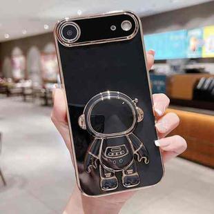 For iPhone Air Electroplating Astronaut Holder Phone Case(Black)