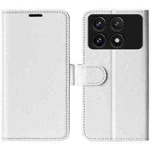 For Xiaomi Redmi K70 R64 Texture Horizontal Flip Leather Phone Case(White)