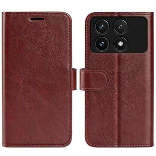 For Xiaomi Redmi K70 R64 Texture Horizontal Flip Leather Phone Case(Brown)