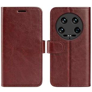 For Xiaomi 14 Ultra R64 Texture Horizontal Flip Leather Phone Case(Brown)