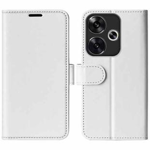 For Xiaomi Redmi Turbo 3 R64 Texture Horizontal Flip Leather Phone Case(White)