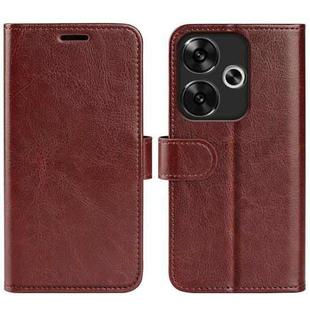 For Xiaomi Redmi Turbo 3 R64 Texture Horizontal Flip Leather Phone Case(Brown)