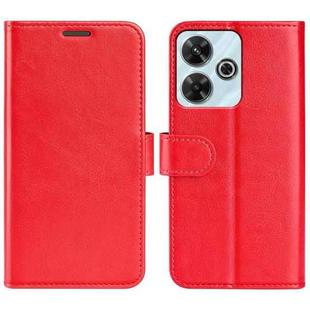 For Xiaomi Redmi Note 13R 5G R64 Texture Horizontal Flip Leather Phone Case(Red)