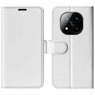 For Xiaomi Redmi Note 14 Pro+ R64 Texture Horizontal Flip Leather Phone Case(White)
