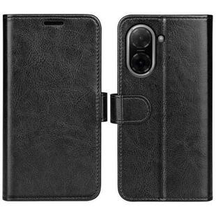 For Redmi A5 4G 173.3mm R64 Texture Horizontal Flip Leather Phone Case(Black)