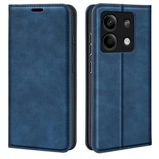 For Xiaomi Redmi Note 13 5G Retro-skin Magnetic Suction Leather Phone Case(Dark Blue)