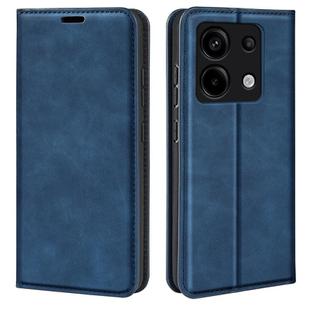 For Xiaomi Redmi Note 13 Pro 5G Retro-skin Magnetic Suction Leather Phone Case(Dark Blue)