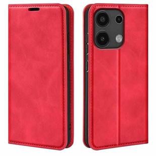 For Xiaomi Redmi Note 13 Pro 4G Retro-skin Magnetic Suction Leather Phone Case(Red)