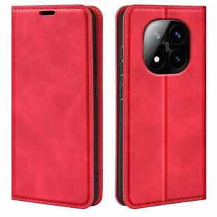 For Xiaomi Redmi Note 14 Pro+ 5G Retro-skin Magnetic Suction Leather Phone Case(Red)