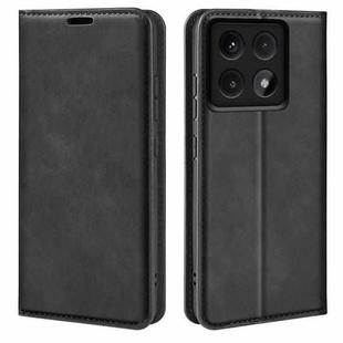 For Xiaomi 14T Retro-skin Magnetic Suction Leather Phone Case(Black)