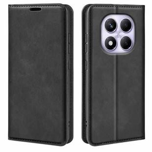 For Xiaomi Redmi Note 14 Pro 4G Retro-skin Magnetic Suction Leather Phone Case(Black)