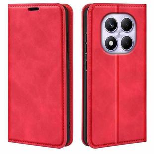 For Xiaomi Redmi Note 14 Pro 4G Retro-skin Magnetic Suction Leather Phone Case(Red)