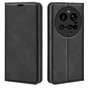 For Xiaomi 15 Ultra Retro-skin Magnetic Suction Leather Phone Case(Black)