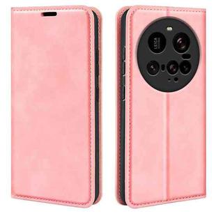 For Xiaomi 15 Ultra Retro-skin Magnetic Suction Leather Phone Case(Pink)