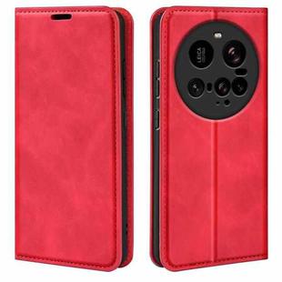 For Xiaomi 15 Ultra Retro-skin Magnetic Suction Leather Phone Case(Red)
