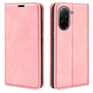 For Redmi A5 4G 173.3mm Retro-skin Magnetic Suction Leather Phone Case(Pink)