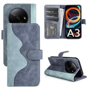 For Xiaomi Redmi A3 Stitching Horizontal Flip Leather Phone Case(Blue)