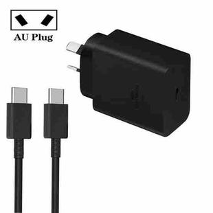 M135 PPS / PD 45W USB-C / Type-C Port Fast Charger with 5A Type-C to Type-C Cable, AU Plug(Black)