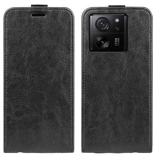 For Xiaomi 13T R64 Texture Single Vertical Flip Leather Phone Case(Black)