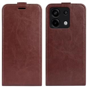 For Xiaomi Redmi Note 13 Pro R64 Texture Single Vertical Flip Leather Phone Case(Brown)