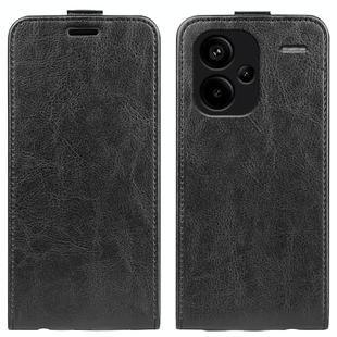 For Xiaomi Redmi Note 13 Pro+ R64 Texture Single Vertical Flip Leather Phone Case(Black)