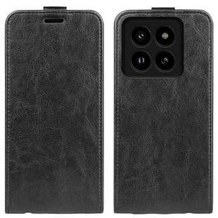 For Xiaomi 14 Pro R64 Texture Single Vertical Flip Leather Phone Case(Black)