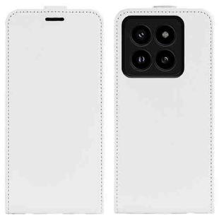 For Xiaomi 14 R64 Texture Single Vertical Flip Leather Phone Case(White)