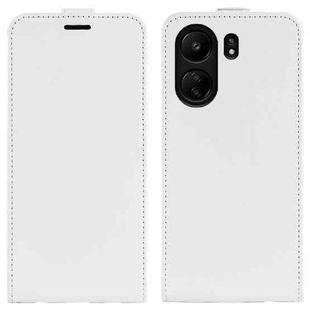 For Xiaomi Redmi Note 13C R64 Texture Single Vertical Flip Leather Phone Case(White)