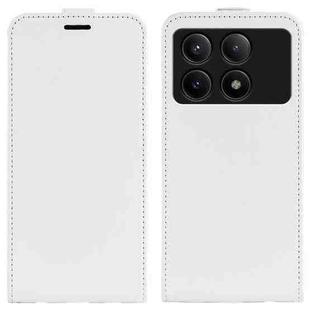 For Xiaomi Redmi K70E R64 Texture Single Vertical Flip Leather Phone Case(White)