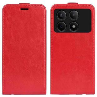 For Xiaomi Redmi K70E R64 Texture Single Vertical Flip Leather Phone Case(Red)