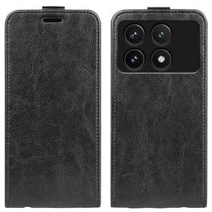 For Xiaomi Redmi K70 R64 Texture Single Vertical Flip Leather Phone Case(Black)