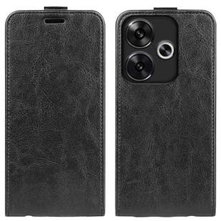 For Xiaomi Redmi Turbo 3 R64 Texture Single Vertical Flip Leather Phone Case(Black)