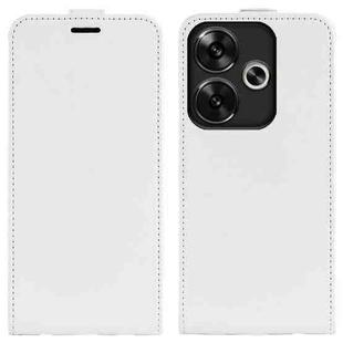 For Xiaomi Redmi Turbo 3 R64 Texture Single Vertical Flip Leather Phone Case(White)