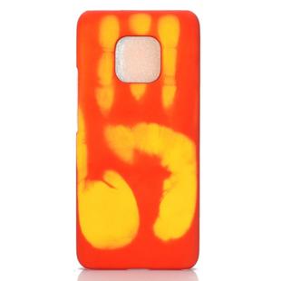 Paste Skin + PC Thermal Sensor Discoloration Case for Huawei Mate 20 Pro(Red yellow)