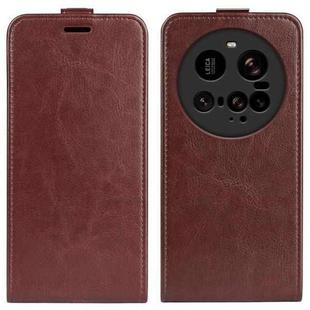 For Xiaomi 15 Ultra R64 Texture Single Vertical Flip Leather Phone Case(Brown)