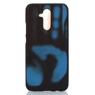 Paste Skin + PC Thermal Sensor Discoloration Case for Huawei Mate 20 Lite(Black blue)