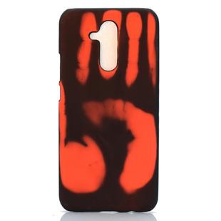 Paste Skin + PC Thermal Sensor Discoloration Case for Huawei Mate 20 Lite(Black red)