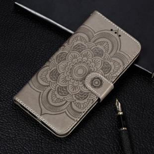 Mandala Embossing Pattern Horizontal Flip Leather Case for Samsung Galaxy S10 5G, with Holder & Card Slots & Wallet & Photo Frame &  Lanyard(Gray)