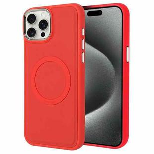 For iPhone 15 Pro Imitation Liquid Skin Feel Plating Magsafe Phone Case(Red)